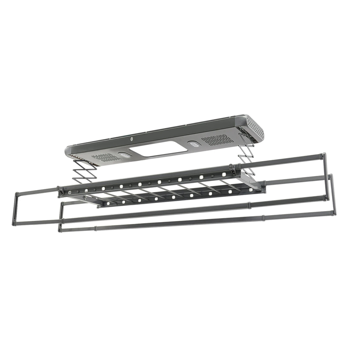 Étendoir plafond électrique LED – ventilation et télécommande