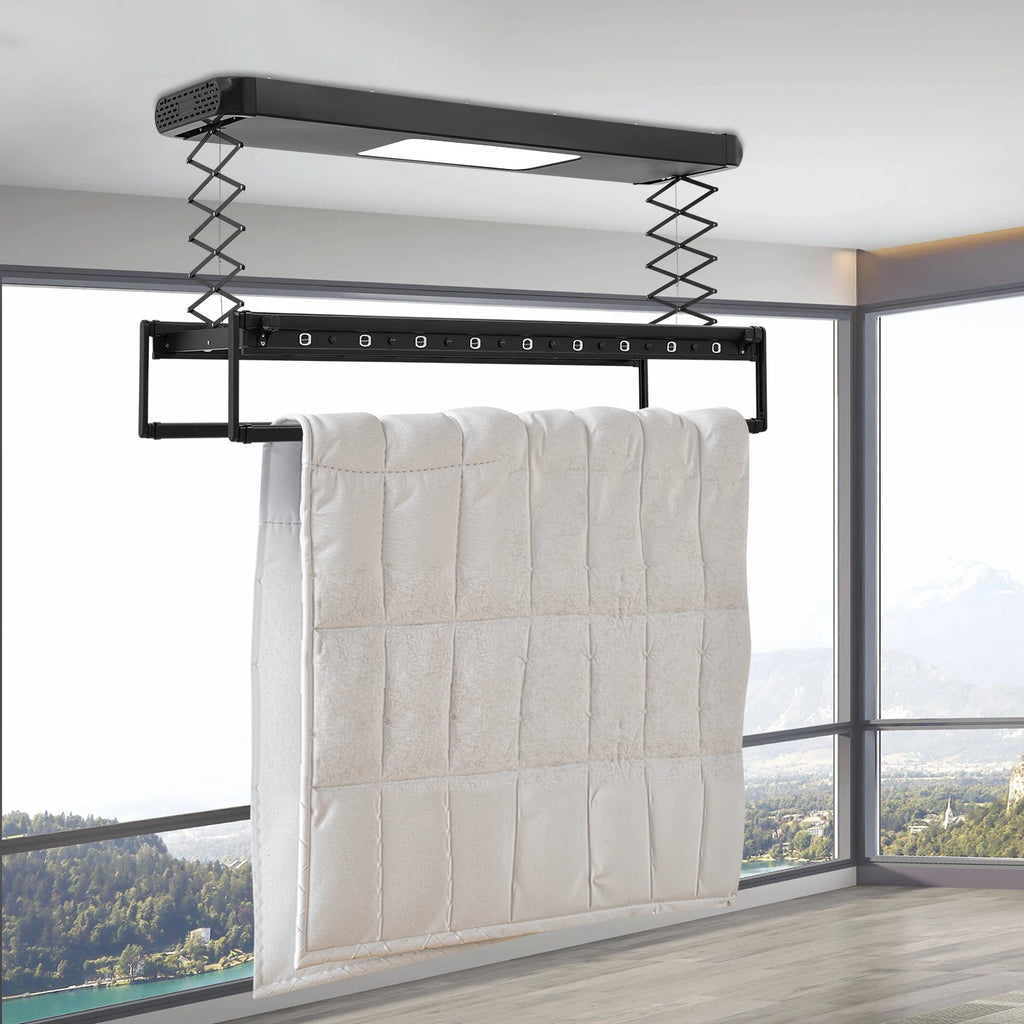 Étendoir plafond motorisé LED – descente télécommandé