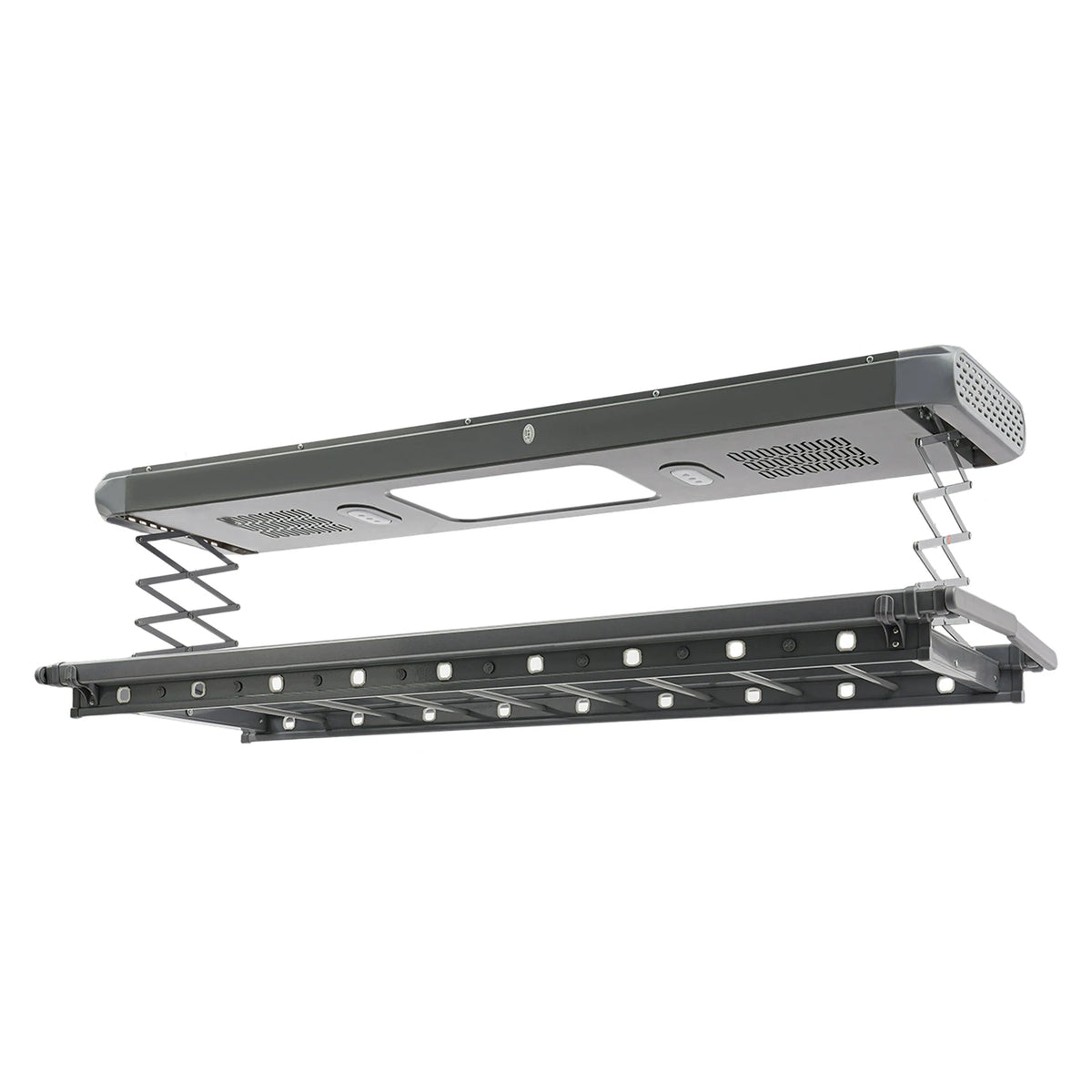 Étendoir plafond électrique LED – ventilation et télécommande