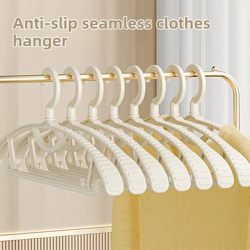 Cintres larges épaules crochet rotatif – lot de 10 blanc vert beige bleu