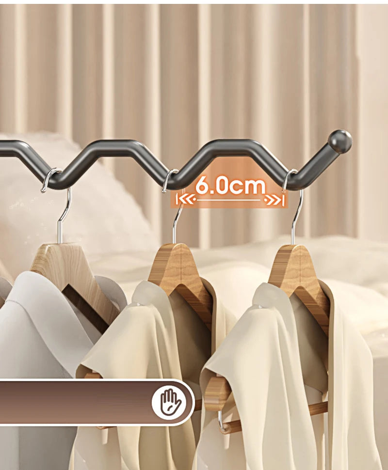 Étendoir porte cintre pliable 5 emplacements voyage inox
