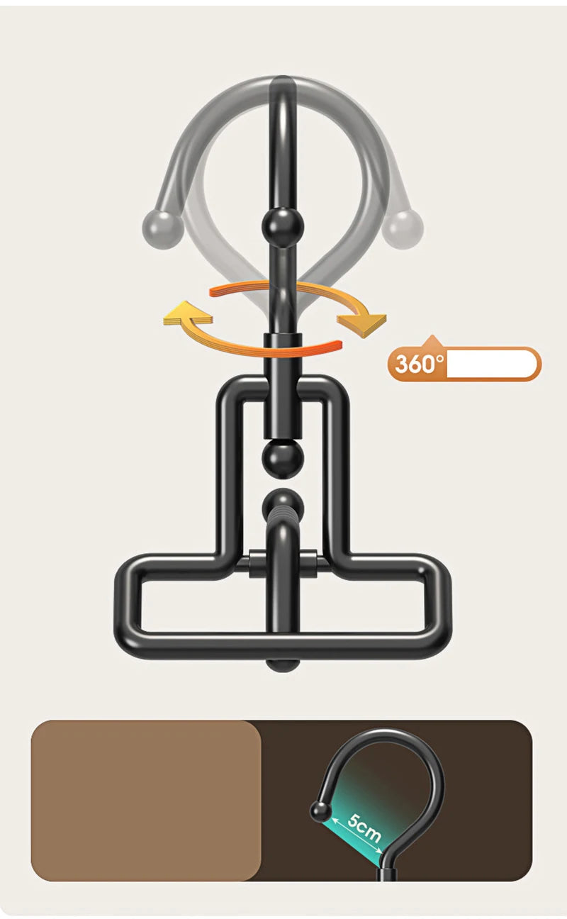 Étendoir porte cintre pliable 5 emplacements voyage inox