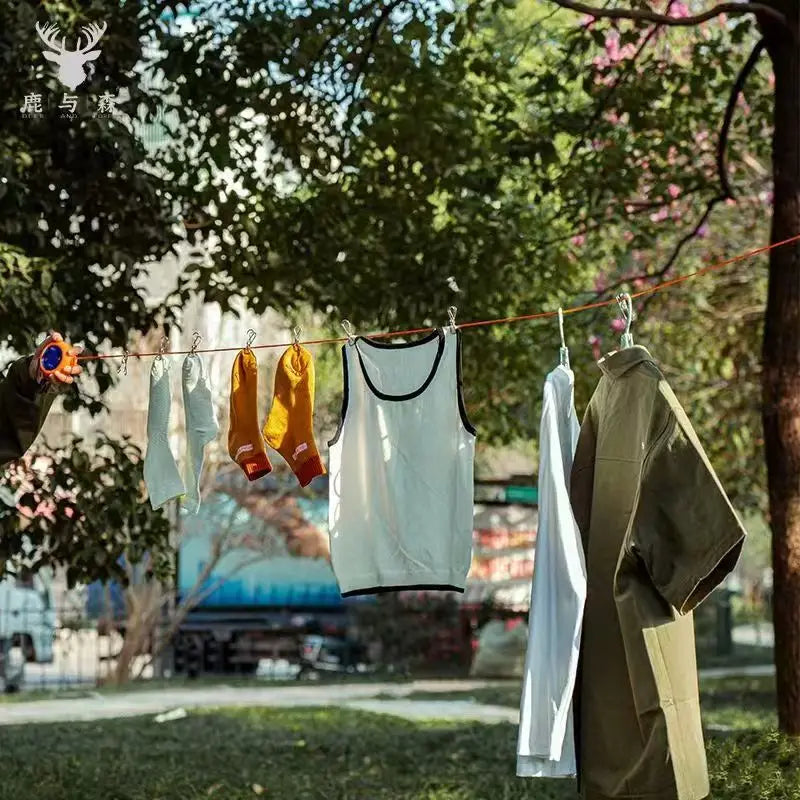 Corde à linge rétractable voyage – nylon portable