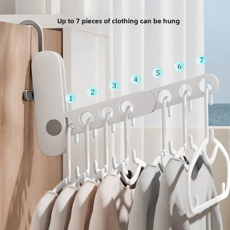 Petit étendoir à linge cintre 7 trous – pliable déplacement
