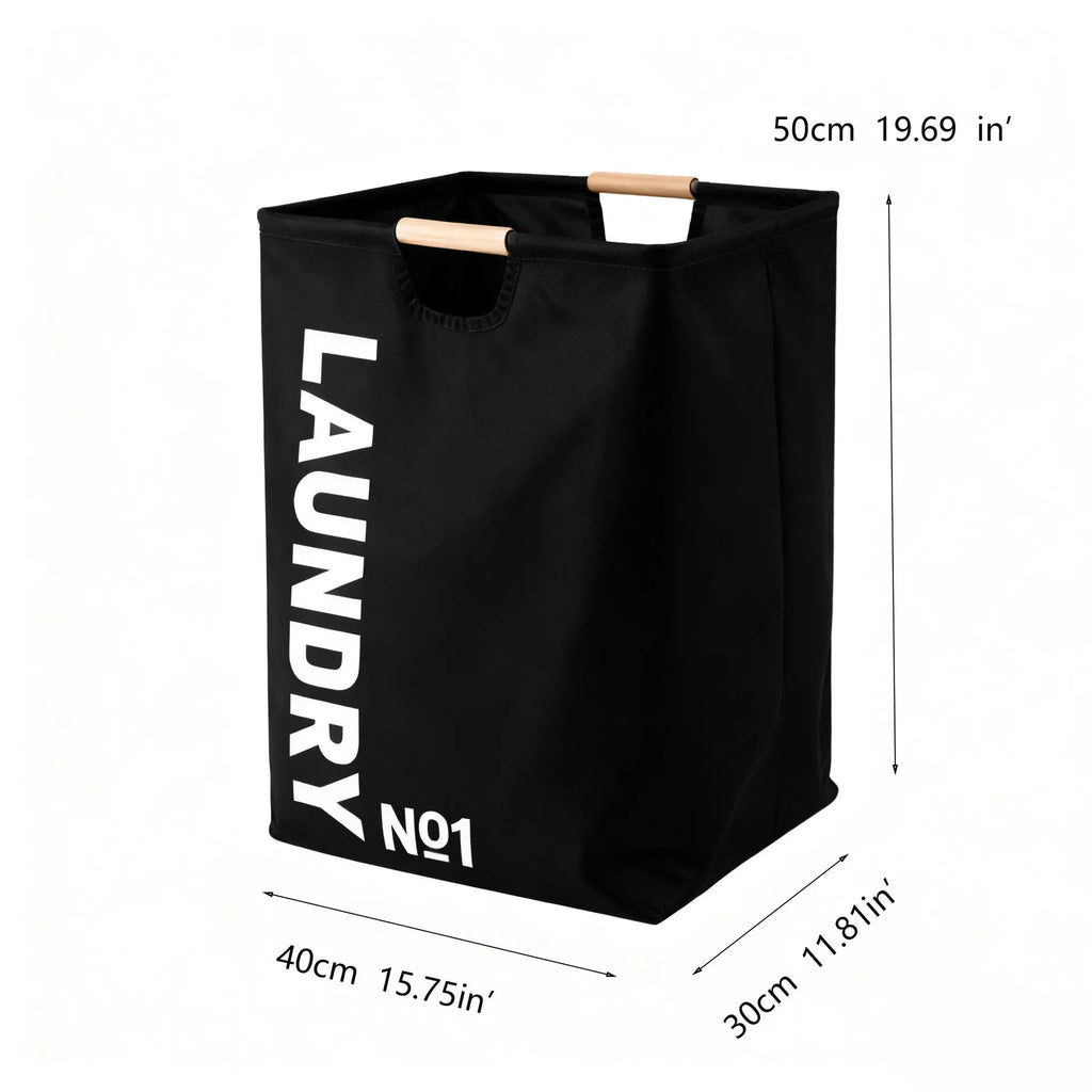 Panier à linge tissu imperméable – noir gris ou blanc 40x30x50cm