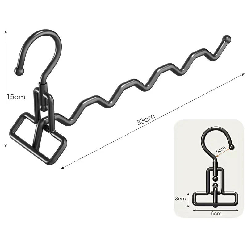 Étendoir porte cintre pliable 5 emplacements voyage inox
