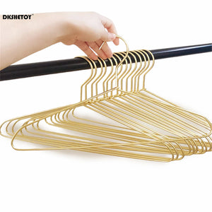 Cintres métal légers aluminium – lot de 10 doré ou argenté