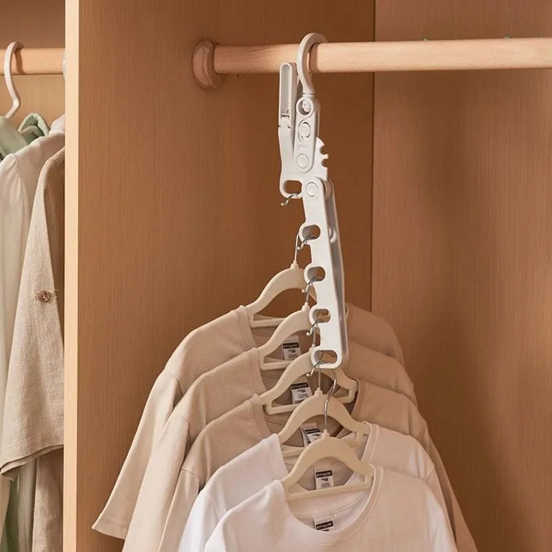 Petit étendoir à linge cintre pliable 5 niveaux gain de place