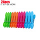 Pinces à linge plastique colorées — lot de 24, 48 ou 72