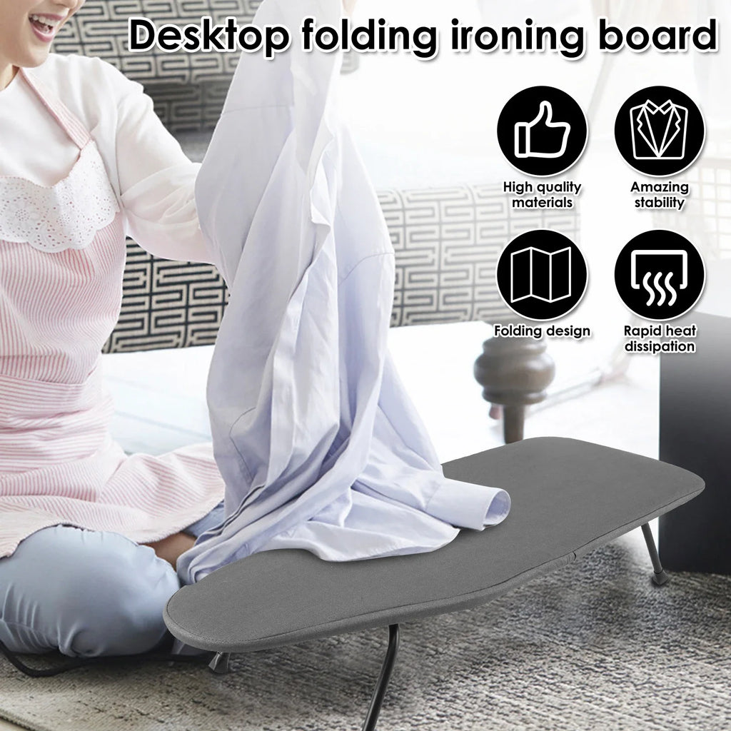 Tabletop Ironing Board Foldable Small Ironing Board Portable Ironing Pad with Heat Resistant Cover For Small Spaces Iron clothes