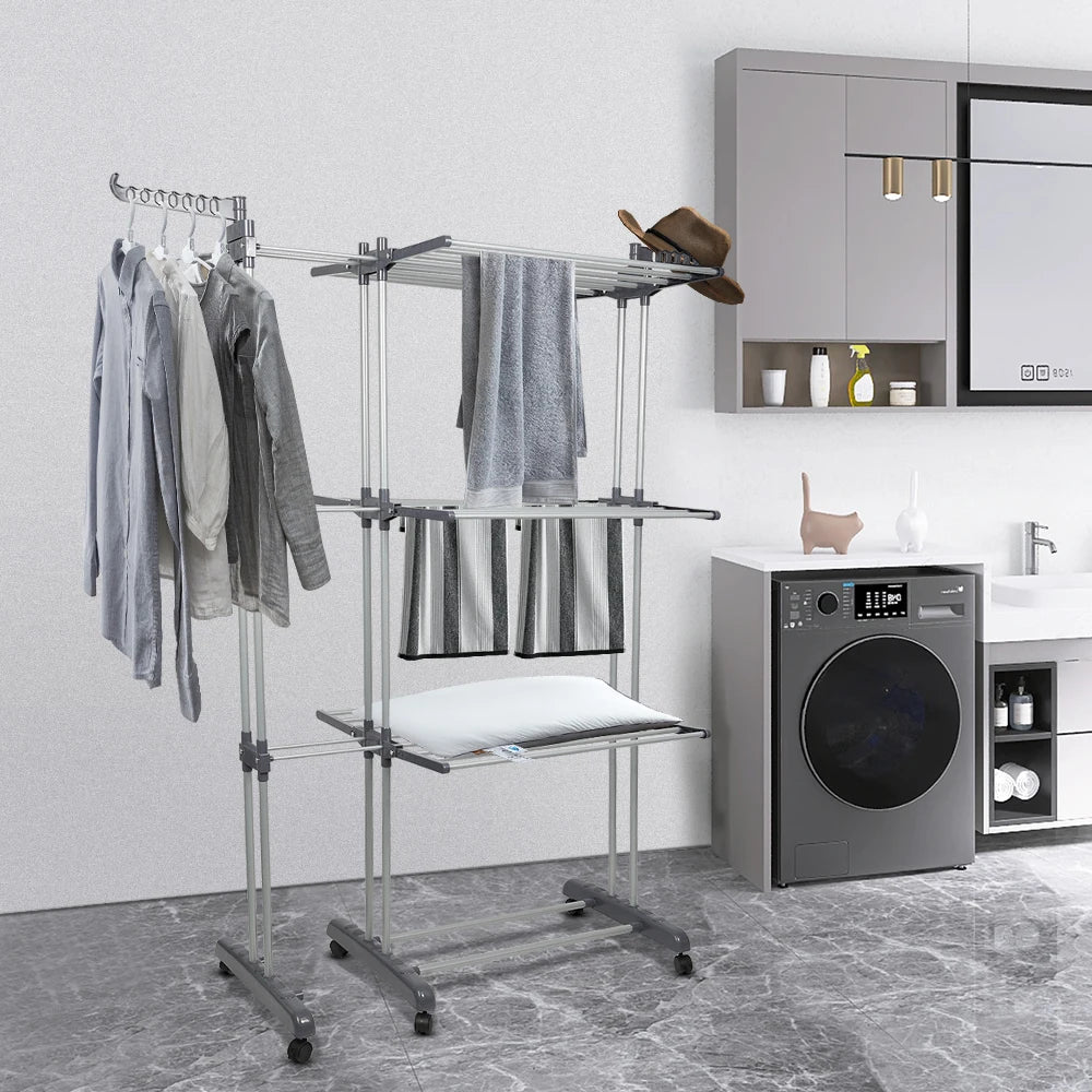 Étendoir tour extensible 4 niveaux – 75 à 142,5cm