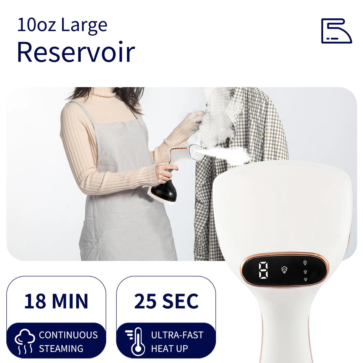 Défroisseur vapeur 1780W grande capacité – écran tactile 320ml