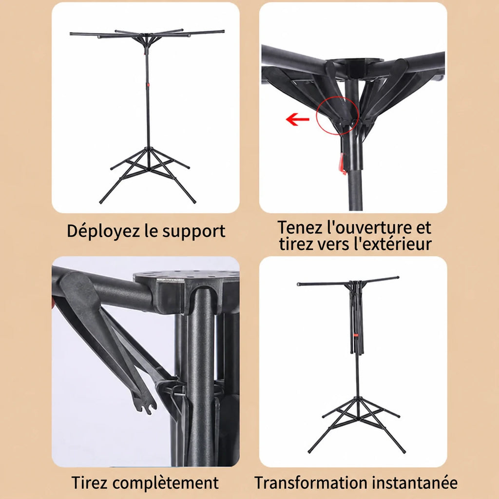 Séchoir parapluie pliable sur pied — vue 3