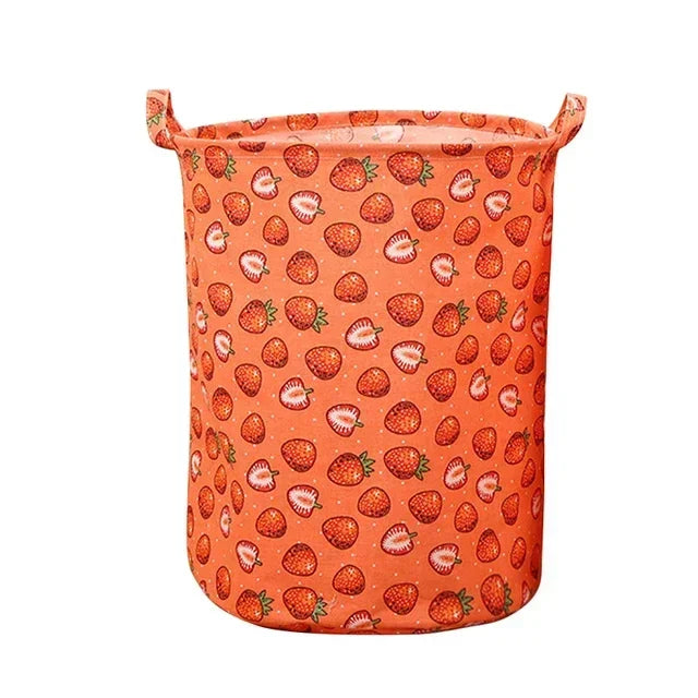 Panier à linge coton et lin – motifs enfants et déco 5 designs 35x45cm
