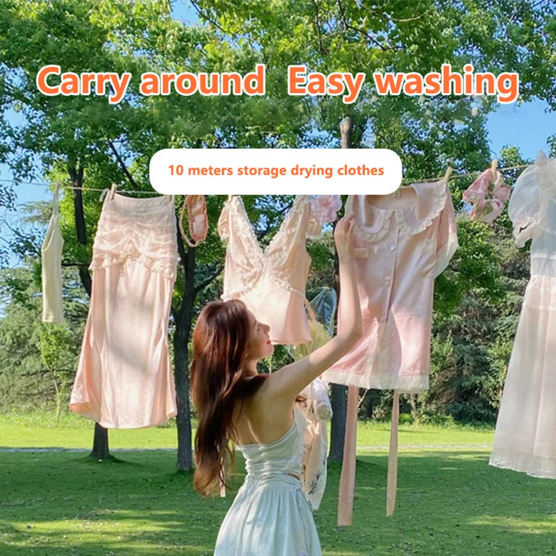 Corde à linge rétractable voyage – nylon portable