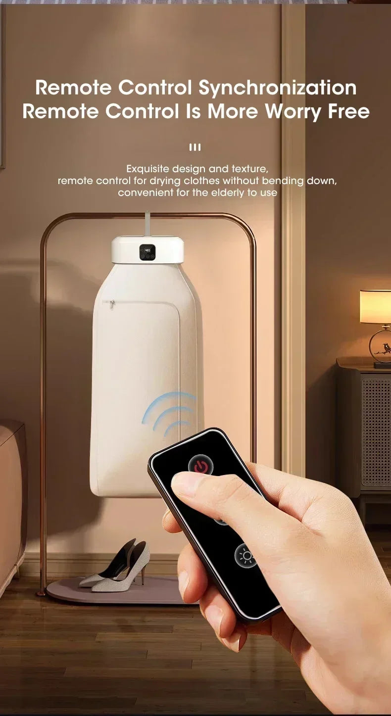 Étendoir chauffant UV housse – 600W minuterie et télécommande