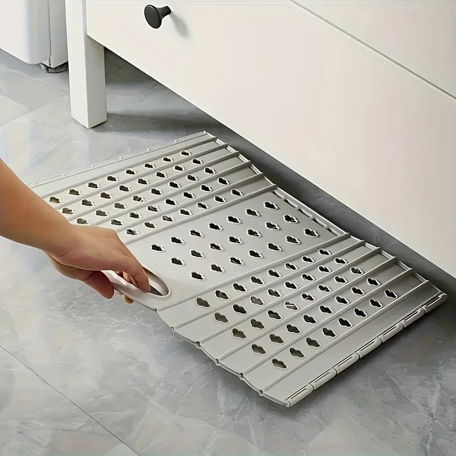 Panier à linge plastique portable pliable – avec poignée