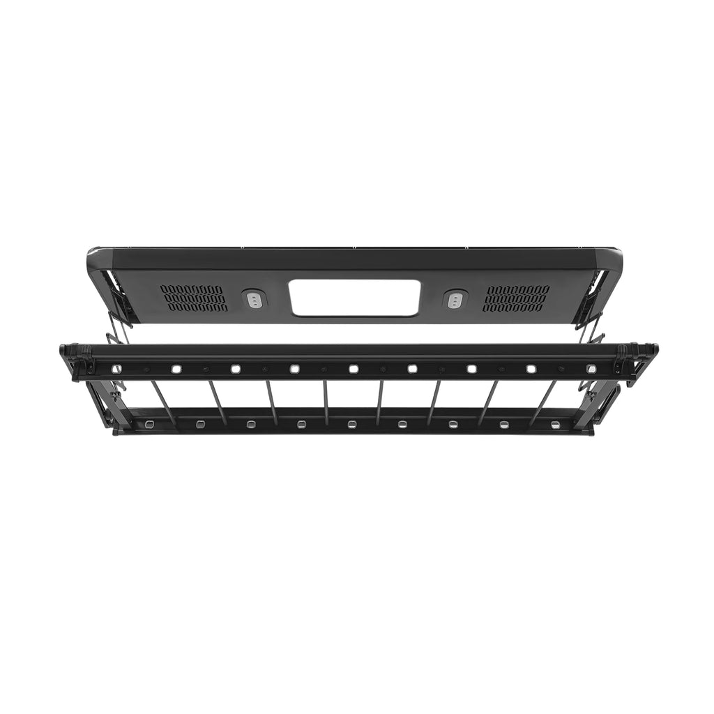 Étendoir plafond électrique LED – ventilation et télécommande