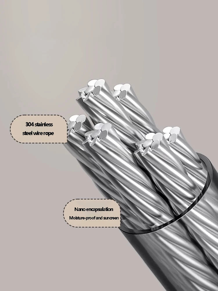 Corde à linge compacte murale – rétractable double fil