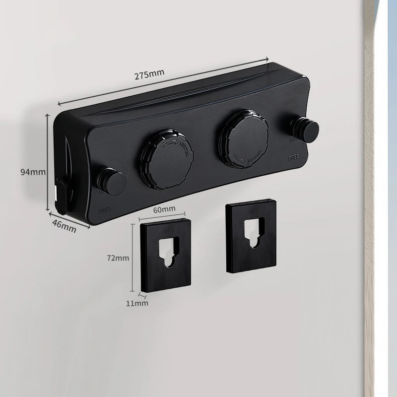 Corde à linge orientable murale – rétractable double fil