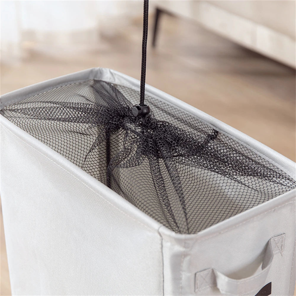 Panier à linge à roulettes pliable – multiusage avec poignées