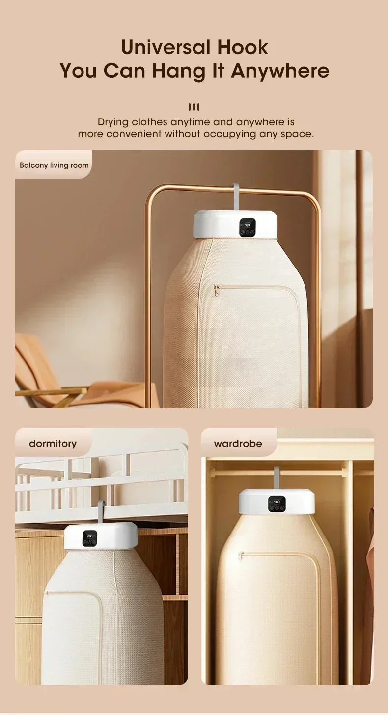 Étendoir chauffant UV housse – 600W minuterie et télécommande