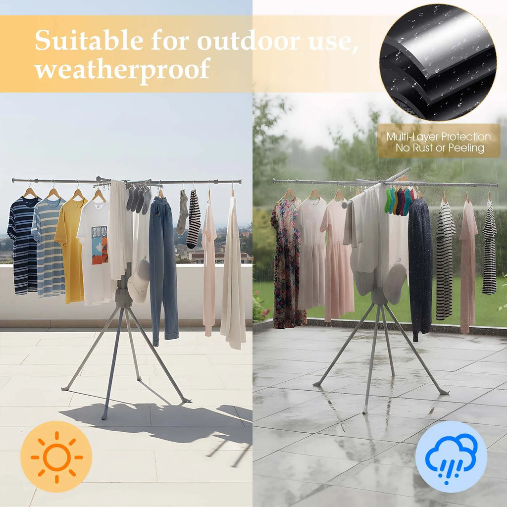 Séchoir parapluie télescopique – sur pied portable