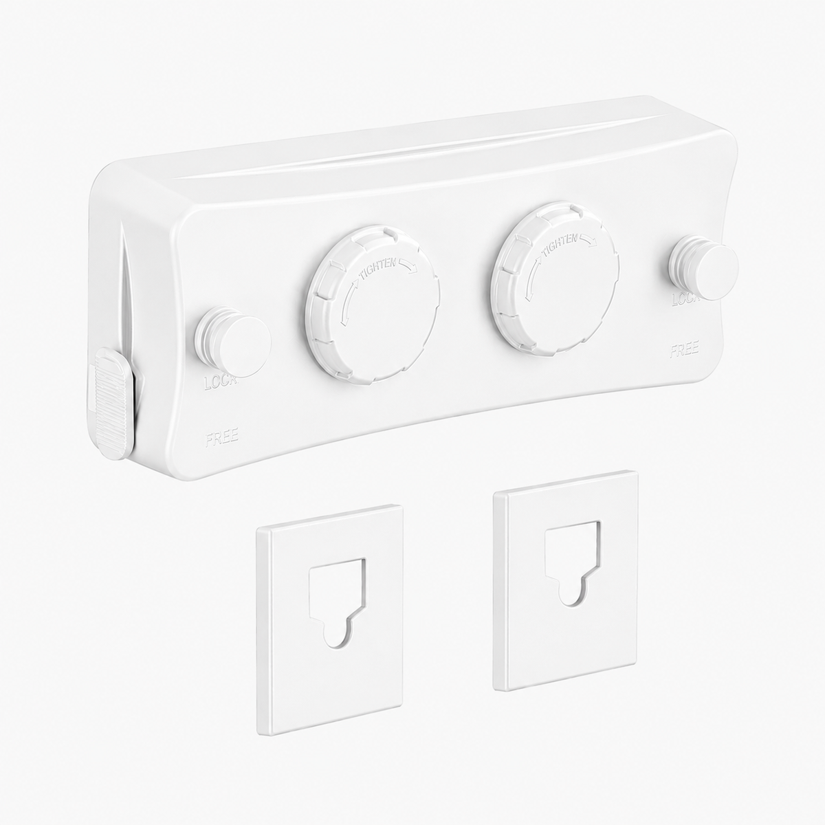 Corde à linge orientable murale – rétractable double fil