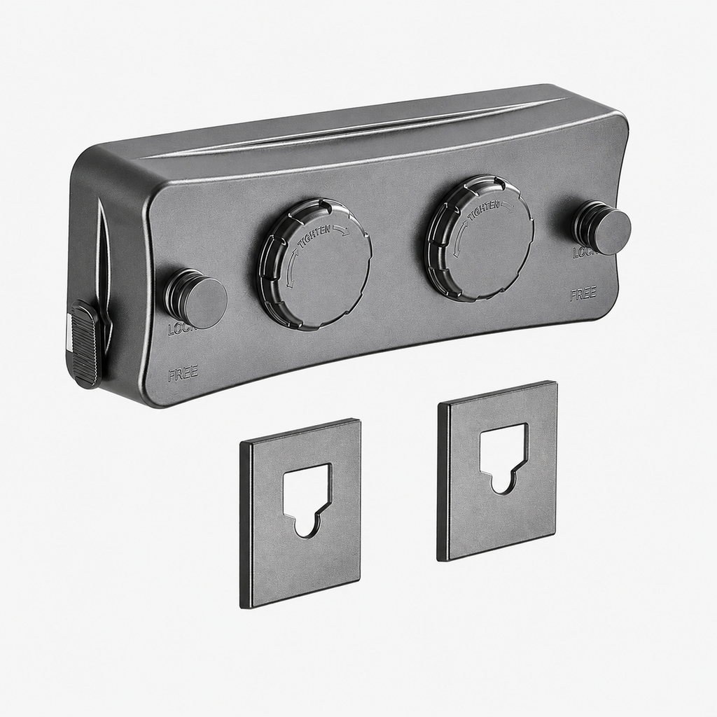 Corde à linge orientable murale – rétractable double fil