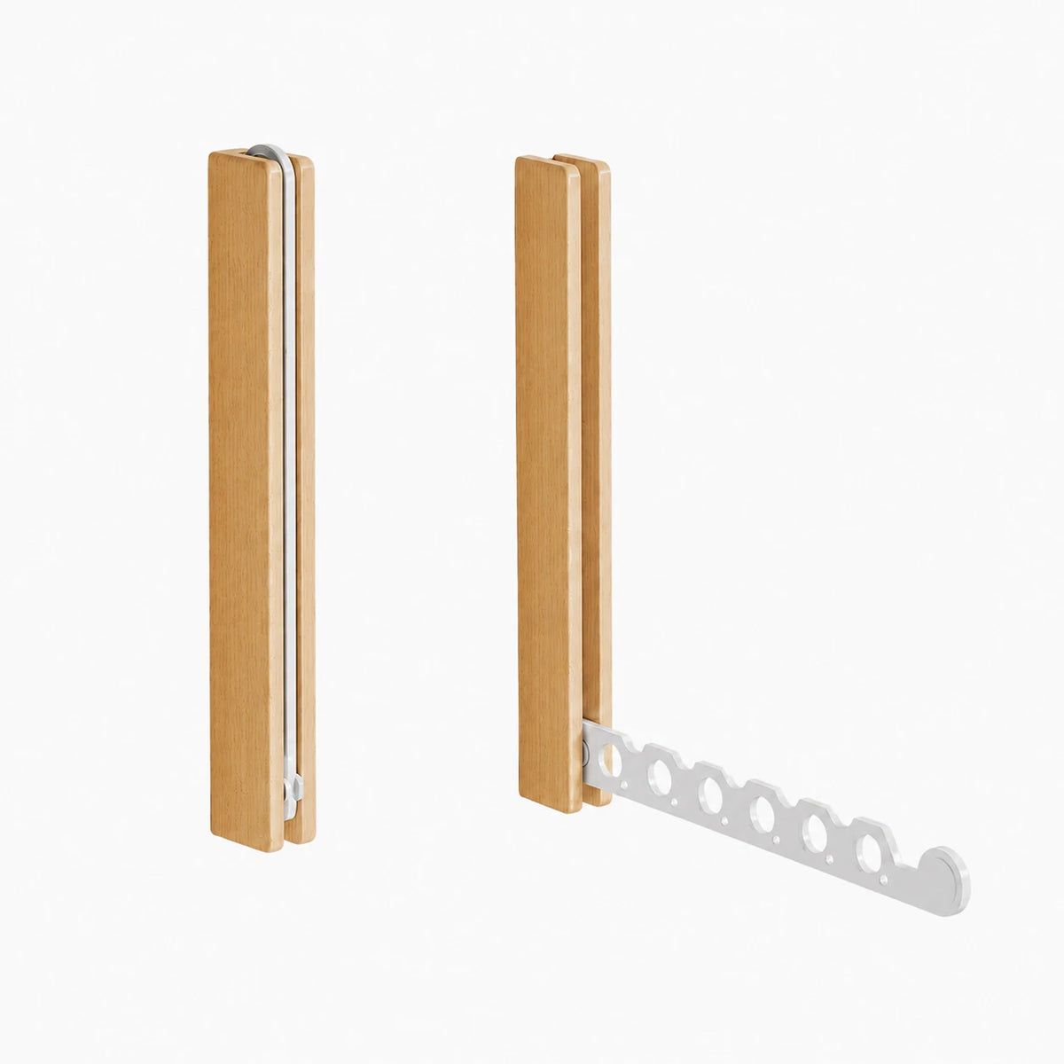 Étendoir mural bois pliable invisible — vue 8
