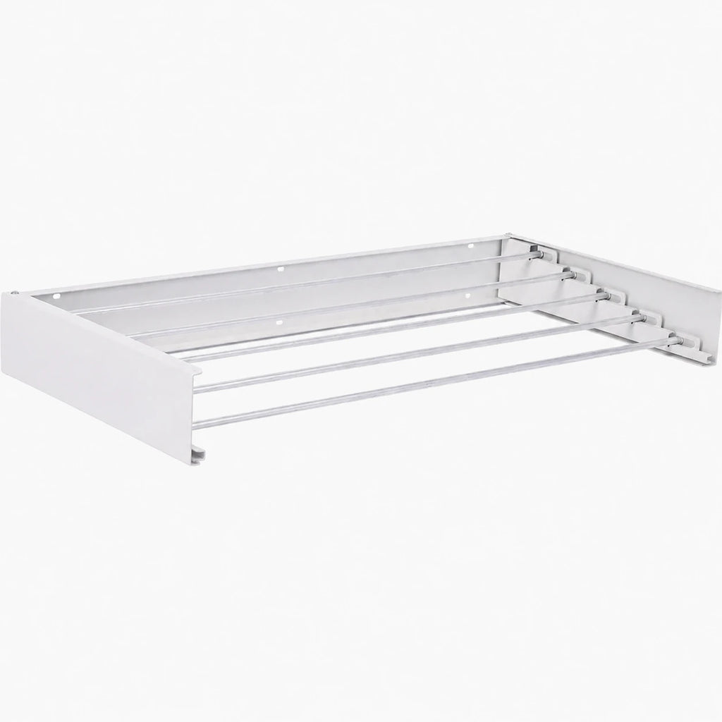 Étendoir mural pliable 5 tiges aluminium 80 ou 100 cm
