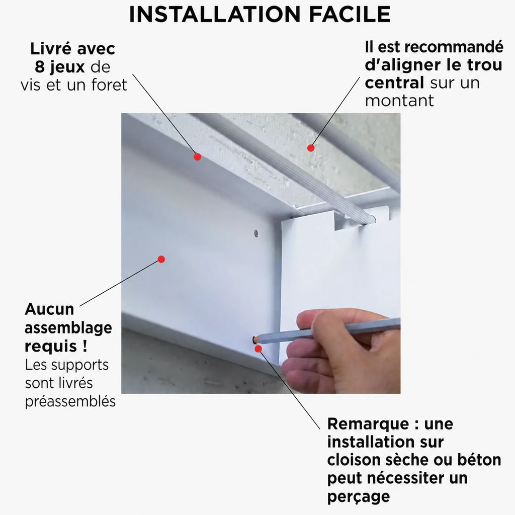 Étendoir mural pliable 5 tiges aluminium — vue 7