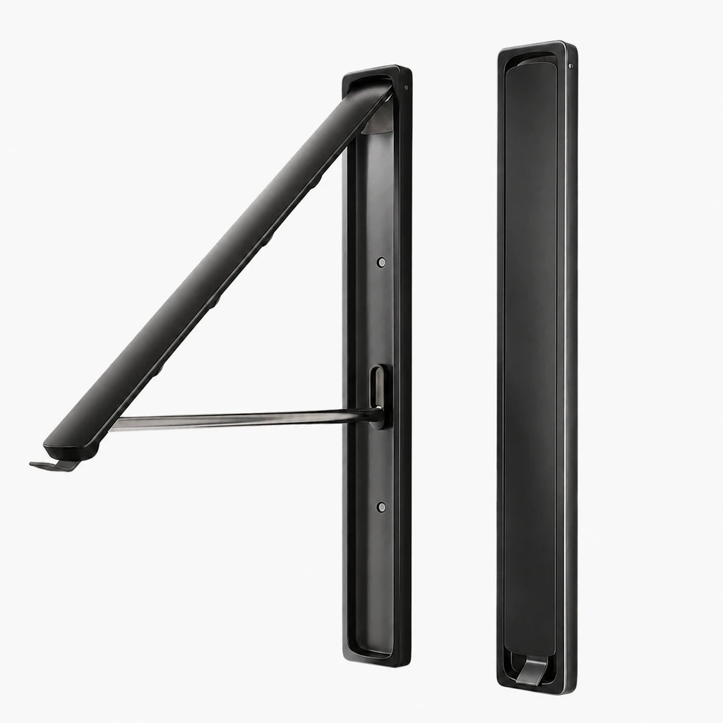 Étendoir mural pliable invisible – bois aluminium