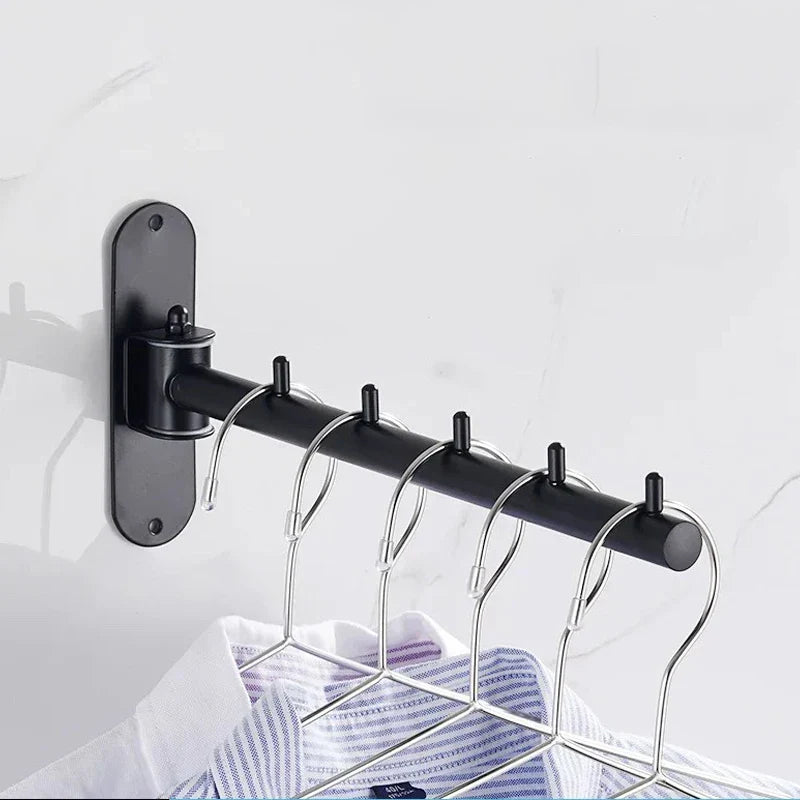 Étendoir mural rotatif pliable acier inoxydable gain de place