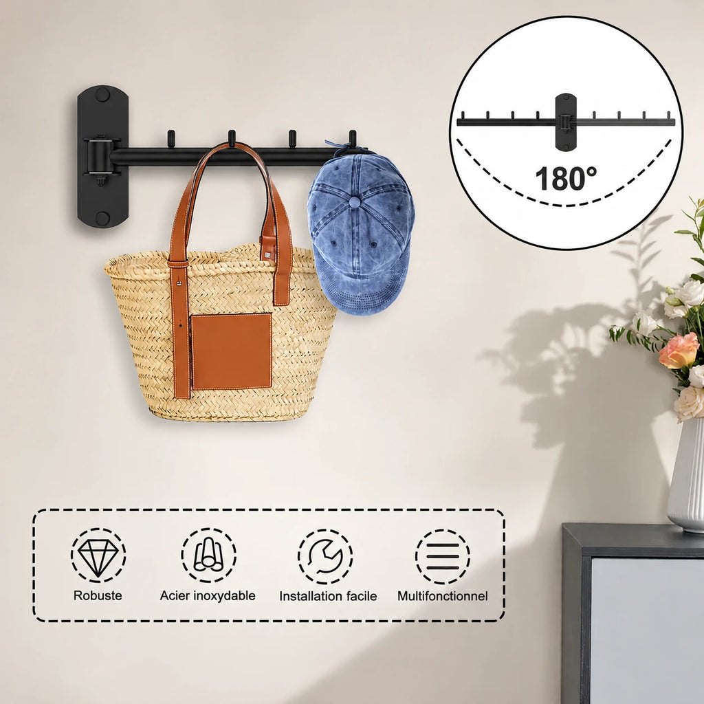 Étendoir mural rotatif pliable — vue 3