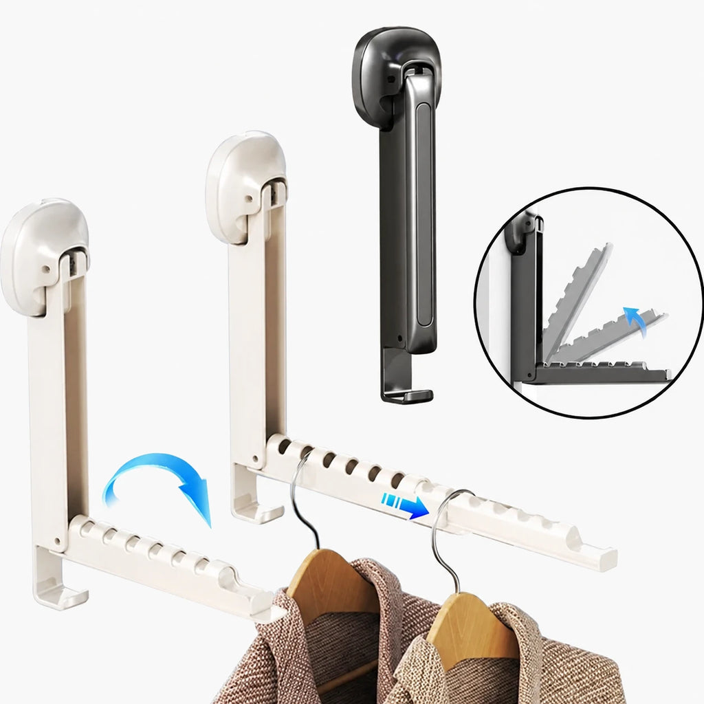 Étendoir à linge mural ventouse pliable télescopique