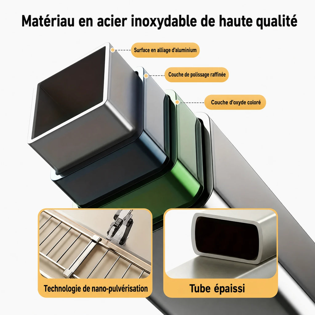 Étendoir pliable inox grande capacité — vue 6
