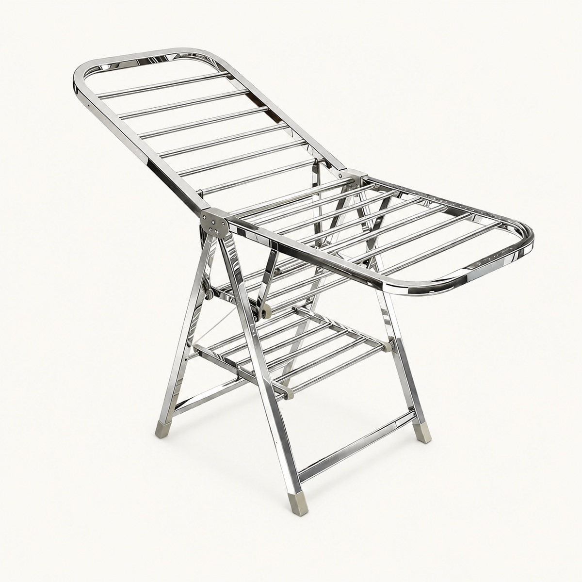 Étendoir à linge pliable inox – ailes grande capacité