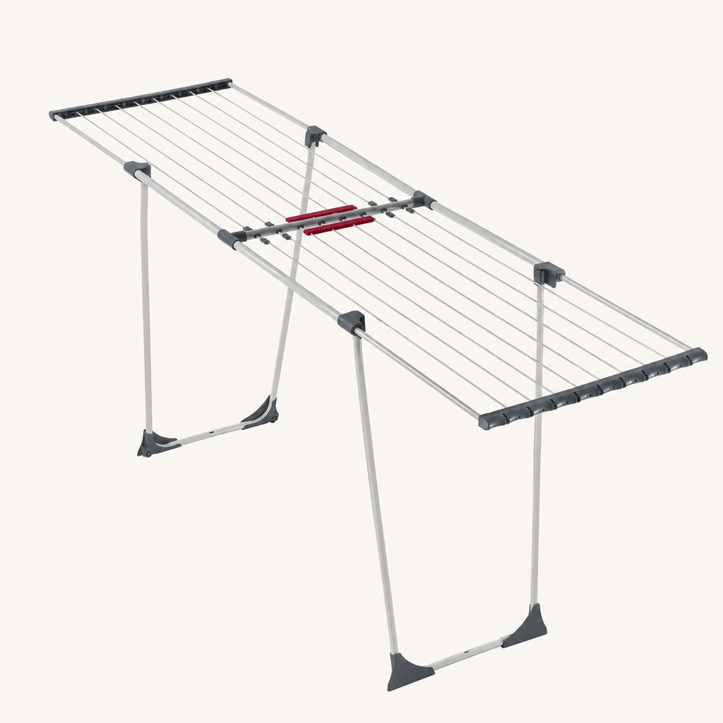 Étendoir à linge pliable extensible – télescopique blanc