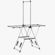 Étendoir à linge pliable 2 niveaux – barre suspension haute