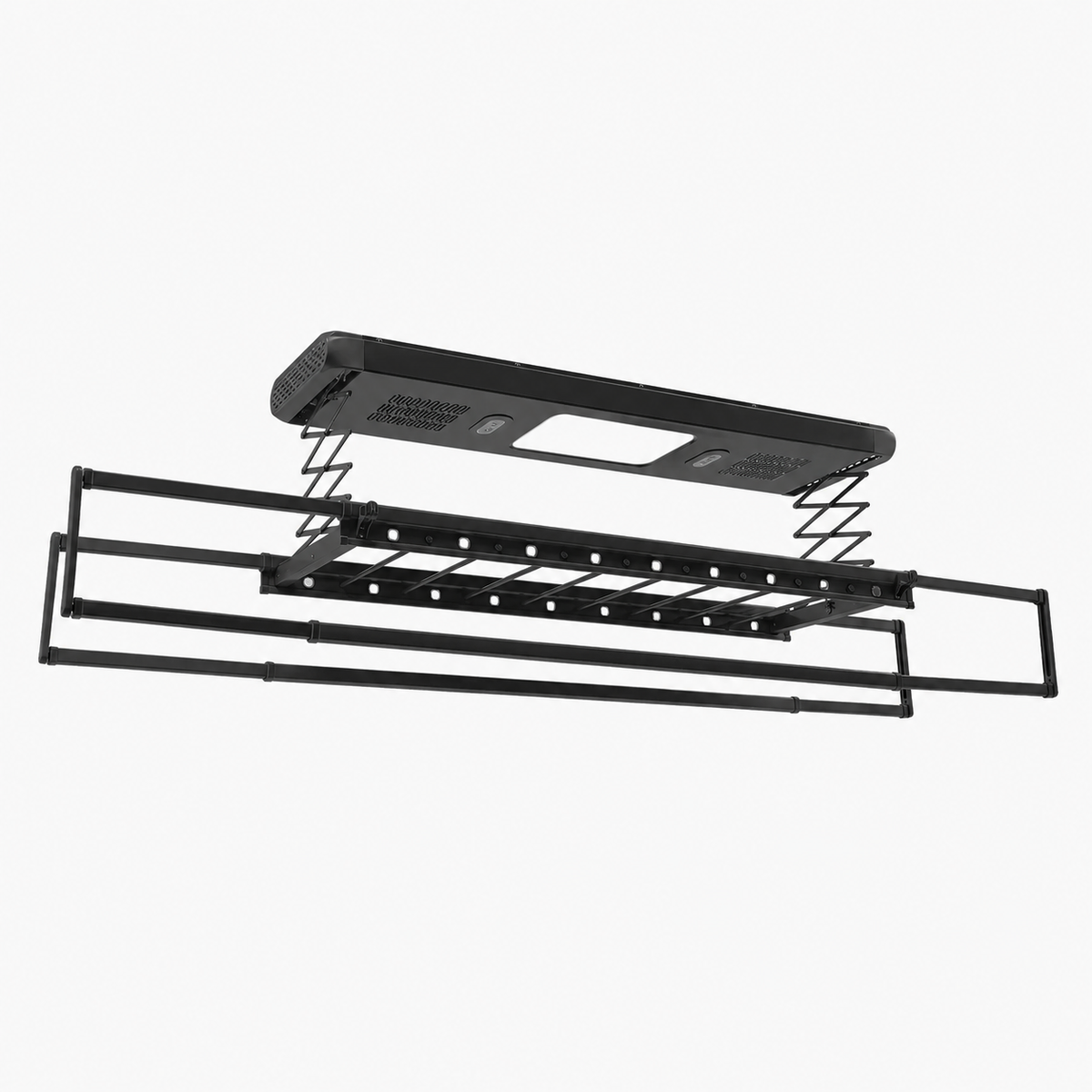 Étendoir plafond électrique LED – ventilation et télécommande