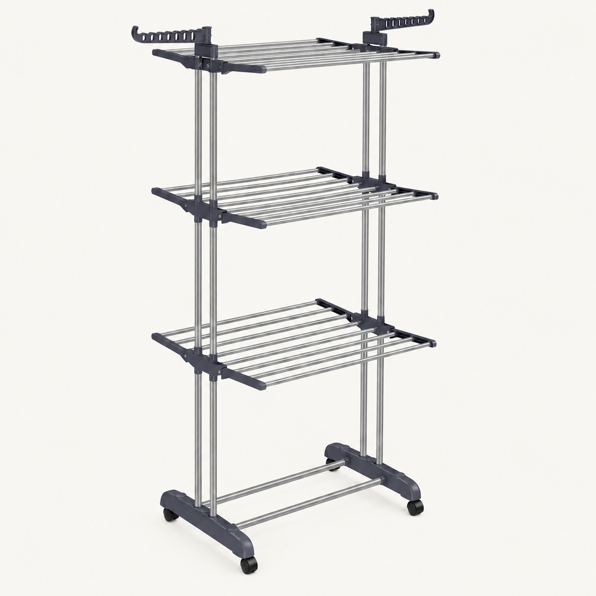 Étendoir tour pliable 4 niveaux à roulettes