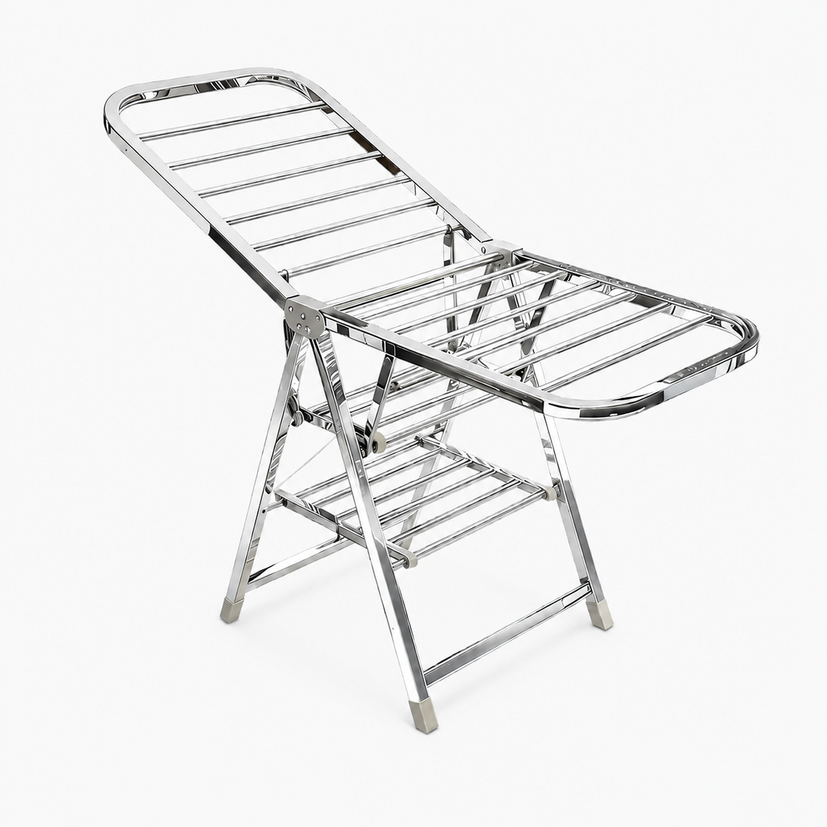 Étendoir à linge pliable inox – ailes grande capacité