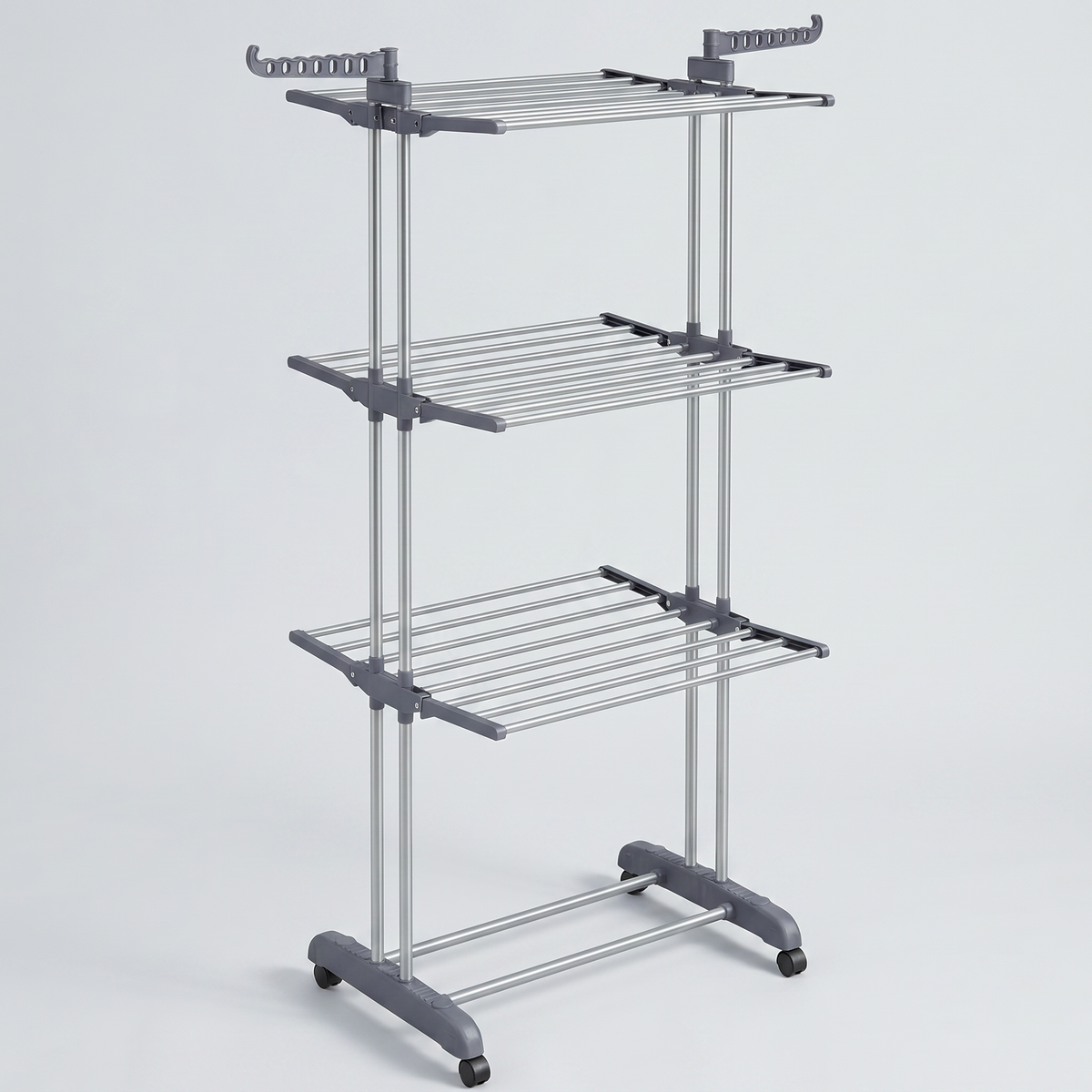 Étendoir tour pliable 4 niveaux à roulettes